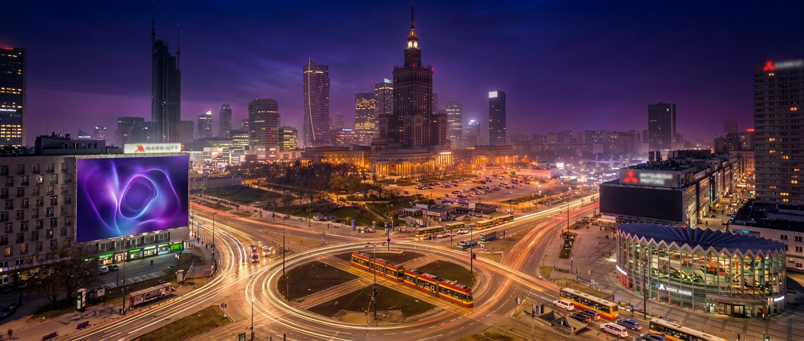 Warsaw at night